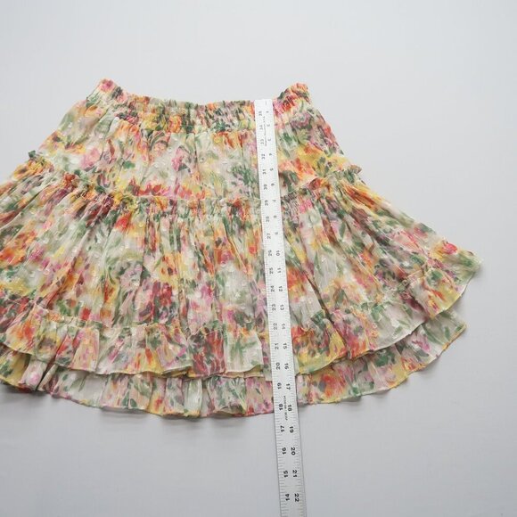 MISA Los Angeles Floral Tiered Mini Skirt Size Medium - Picture 5 of 10